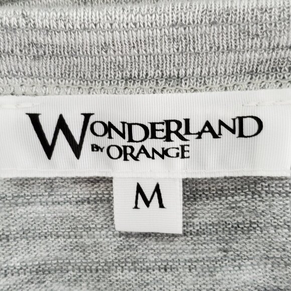 Wonderland by Orange Mixed Media Floral Front Ribbed Pullover Knit Top Size M - Picture 9 of 12